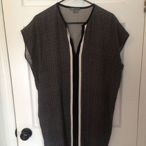 Vince Dress Black and White Silk Large